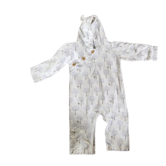 feather baby Other - Feather‎ Baby hooded with bear ears one piece trees and deer print cotton